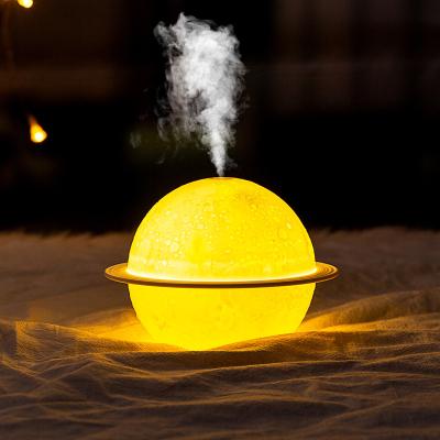 China Ultrasonic Cool Mist Air Humidifier Projection Humidifier 2022 Projection Moon Lamp Night Light Humidifier USB Portable Aromatherapy Mini Diffuser for sale