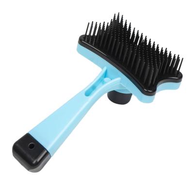 China Stocked Cat Dog Comb One-Click Hair Removal Massage Pet Grooming Cleaning Supplies Set Pet Hair Remover Brush for sale