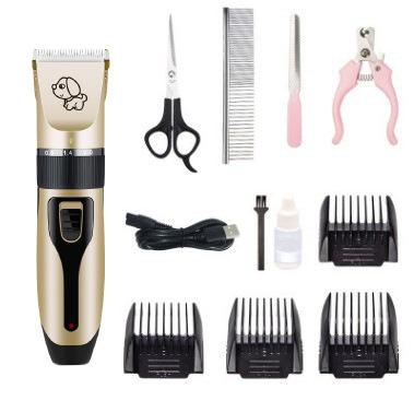 China New Stocked Four-in-One Rechargeable Pet Grooming Clipper Dog Hair Trimmer for sale