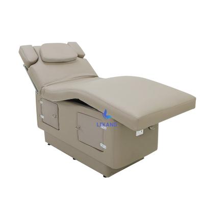 China Modern LIKANG Luxury Beauty Salon Furniture 3 Motors Pink Facial Spa Bed Electric Massage Table for sale