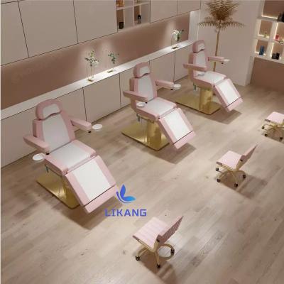 China Modern LIKANG  Manufacture Professional High-quality Hydraulic Height Adjustable Facial Chair Spa Table Beauty Cosmetic Bed for sale