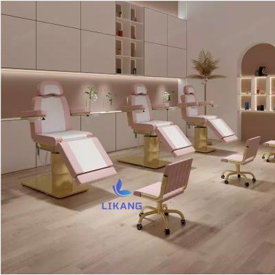 China Modern LIKANG  massage table beauty salon furniture lash bed cosmetic electric spa beauty facial disposable towel  massage bed for sale