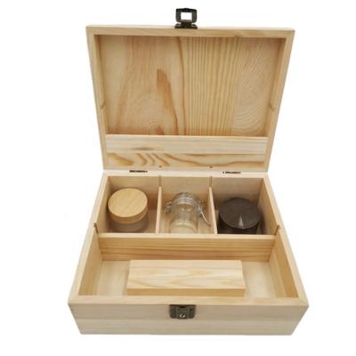 China Herb Stash Box Handmade Natural Weed Stash Box Handmade Natural Wooden Hemp Stash Box Bamboo Box With Lock for sale