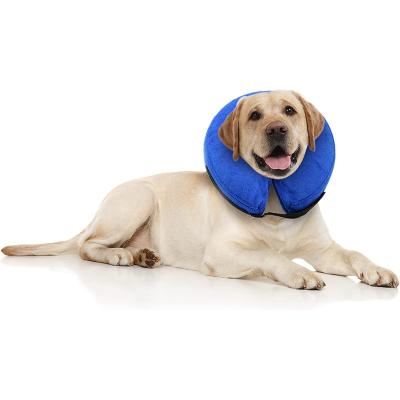 China Protective Inflatable Stocked Dog Cone Surgery Collar Explosion Dog Pet Recovery Collar For Dogs Cats Soft Pet Recovery Collar for sale