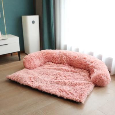 China Hot Selling Pet Mechanical Wash Ultra Soft Warm Cozy Washable Rectangular Luxury Blanket Bed Throw Around Pink Cat and Dog Couch Cushion for sale