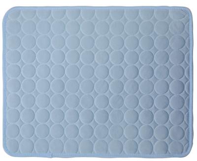 China Light Blue Summer Cooling Washable Dog Cooling Mat Ice Silk Pet Blanket Portable Washable Breathable Waterproof Pad for sale