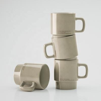 China Original Creative Viable Stoneware Coffee Mugs 300ml Stackable Ceramic Mug In Stock for sale