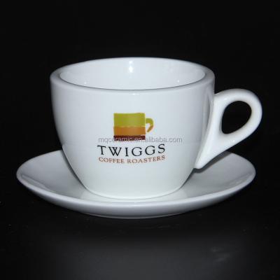 China Sustainable 4oz Espresso Ceramic Cup With Saucer for sale