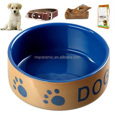 China Sustainable Ceramic Dog Bowl for sale