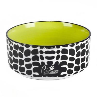 China Sustainable Ceramic Pet Bowl for sale