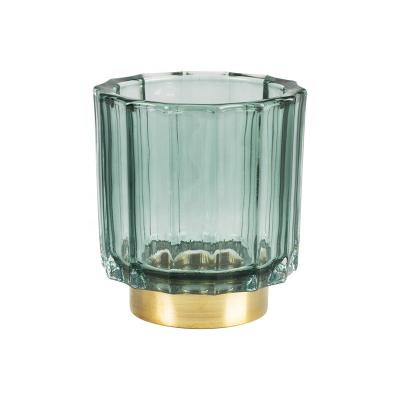 China Eco - Friendly Recyclable Decorative Candle Holder Customized Bulk Glass Candle Jars for sale