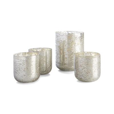 China Eco - Friendly Recyclable Clad Glass Candle Jar For Candle Making Custom Glass Candle Holders for sale