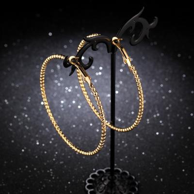 China Nickel& Central Institute of Statistics big wire circle alloy lead free luxury hot selling earrings for wedding women bridal for sale