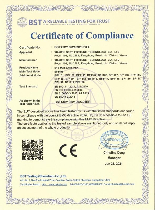 CE - Xiamen Best Fortune Technology Co., Ltd.