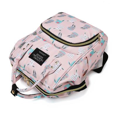 China Multifunctional Purpose Customized Baby Travel Bag Diaper Backpack Color Pattern Baby Bag Print Waterproof Nylon Animal Prints (30cm for sale