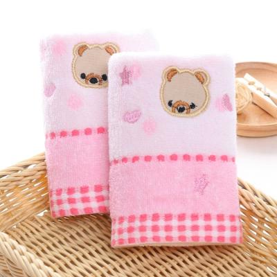 China Factory direct best selling child safe supply printed bear pattern child towel which is reusable for sale