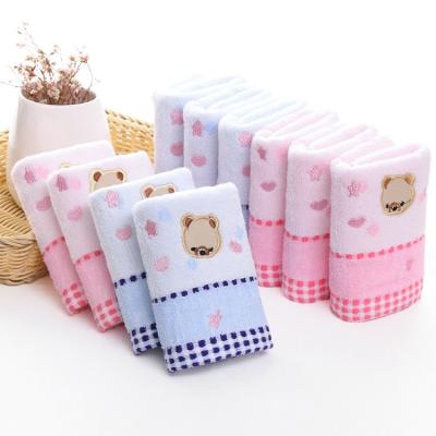 China Child Safe Amazon Used Cartoon Kids Towel Luxurious Breathable Baby Face Towel Bath SIYINGLUO Print Animal Hot Sales Travel Cotton for sale