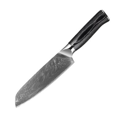 China Premium Viable 67layers VG10 Damascus 10Cr15CoMoV 7inch Santoku Chef Knives Steel Japanese Kitchen Knife for sale