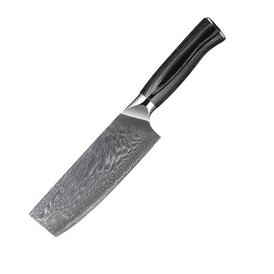 China Viable 67Layers VG10 Damascus Steel Japanese Kitchen Cleaver Knives 6.5inch Nakiri Chef Knife for sale