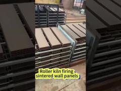 Roller kiln firing sintered wall panels