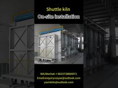 Installation of Refractory Wool in Shuttle Kiln