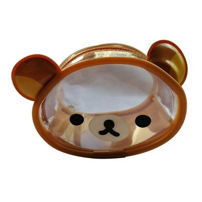 China Cute PVC Bear Shape PVC Gift Bag With Metal Chain for sale