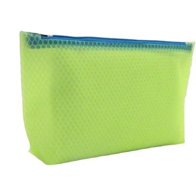 China Original Eco Friendly Customized EVA Mesh Cosmetic Makeup Bag With Zipper for sale