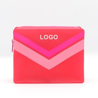 China Normcore / Minimalist 2022 Hot Selling Promotional Bags Saturated Magenta Square Shape EVA Waterproof Cosmetic Bag for sale