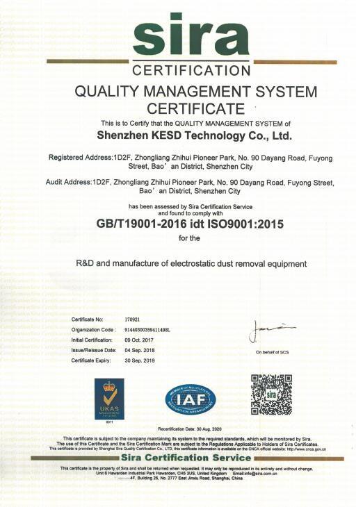 ISO9001 - ​​​Suzhou Haixin Electromechanical Industrial Equipment Co., Ltd ​