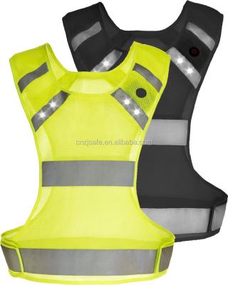 China High Quality Environmental Friendly LED Flashing Adjustable Operation/Increasing Safety Reflective Vest for sale