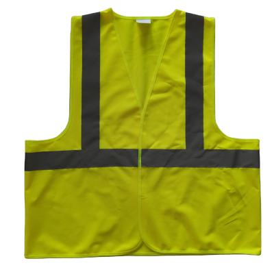 China INSTANT High Visibility LED Fluo Yellow ENISO 20471 ANSI EN471 Reflector Safety Vest With Magic Stick for sale