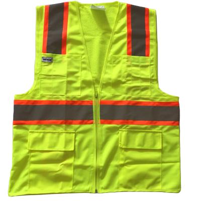 China ANSI/ISEA Environmental Friendly Reflective Engineer Safety Vest Adjustable Sports Mesh Hi-Vis Vest for sale