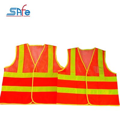 China Professional Manufacture Self-protective Orange High Visibility Motorcycle Safety Vest for sale