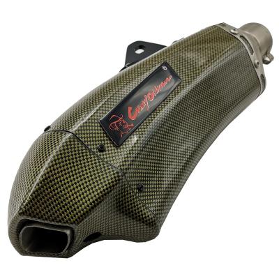 China Carbon Fiber OLD MAN CRAZY Motorcycle Modified Exhaust Muffler For 400-1200cc K123 Motorcycle Exhaust System for sale