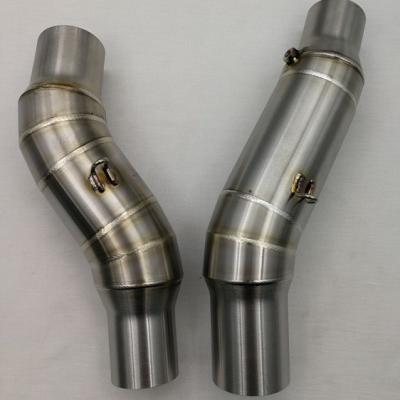 China MAD Titanium Middle Alloy OLD MAN Motorcycle Exhaust Muffler Modified Middle Part For KAWASAKI Z1000 Exhaust Pipe System for sale