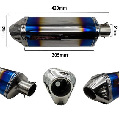 China Stainless Steel CRAZY OLD MAN Motorcycle Modified Exhaust S126 Muffler For 200-600cc Motorcycle S126 Exhaust System for sale