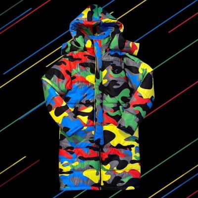 China 2021 Camouflage Color Print And Dye Long Jacket Stripper Women's Waterproof Jackets Coats for sale