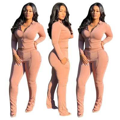 China 2021 QUICK DRY Two Piece Set Joggers Short Set Women's Sets Womens Clothing Sports Yoga Pants for sale