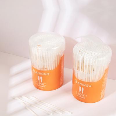 China Soft Cotton Pad Biodegradable Stick Non-pollution Manufacturing Wooden Disposable Cotton Pad for sale