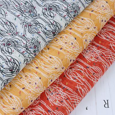 China Factory stock T09 print 70% tencel 30% nylon breathable botanic woven fabric for ladies dress shirt skirt suit for sale