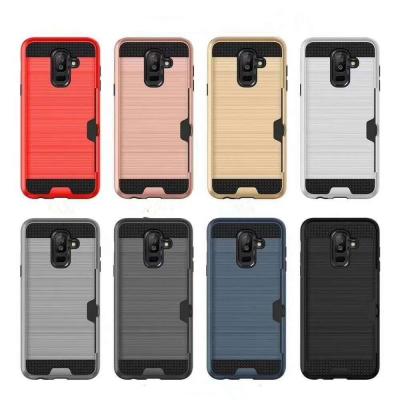 China Colorful Metal Brushed with Side Card Pocket Function  Protective Shell For IphoneXS IphoneXS MAX IphoneXR Iphone8 Plus for sale