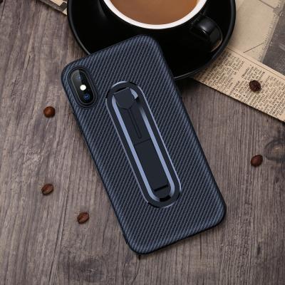 China Color Black Carbon Fiber Invisible Kickstand TPU Case Back Cover For Huawei Magic 2 Mate 20X Honor8x Y7 Pro 2018 P20Lite for sale