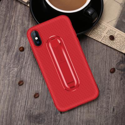 China Color Black Carbon Fiber Invisible Kickstand TPU Case Back Cover For Xiaomi Mi5x Mi8 Redmi6Pro  Pocophone F1 Redmi note6 for sale