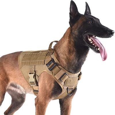 China Dog Vest Protective Detachable Pockets Dog Harness Pull Stocked Tactical Walking Rope for sale