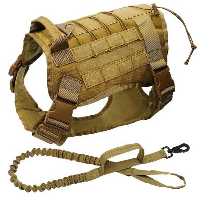 China Quick Release Military Tactical Dog Harness Patting Walking Safe Strings for sale