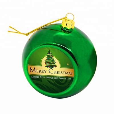 China Chirstmas Decor Festival Christmas Decoration Supplies Wholesale Custom Printing Christmas Ball Plastic Colorful Ornaments Balls for sale