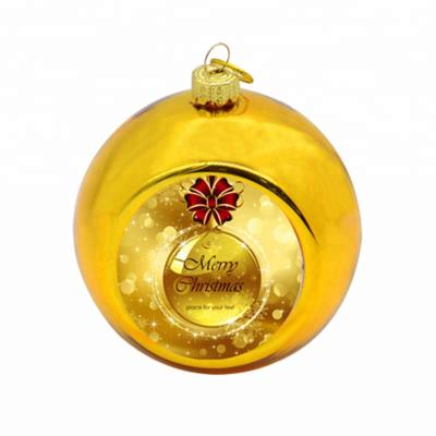 China Custom Printing Colorful Christmas Tree Home Decoration Chirstmas Decor Baubles Party Balls Ornaments Xmas Hanging Ball for sale