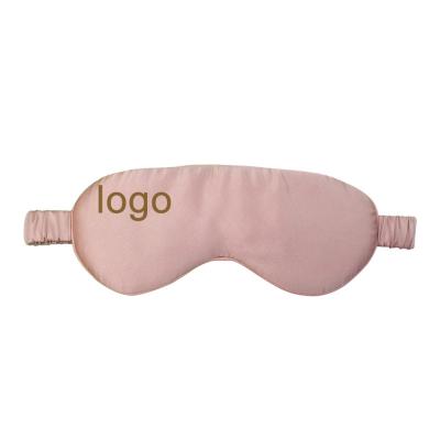 China Custom Cute Pink Logo Night Sleep Masks Travel Bedroom/Living Room/Office Personalized Wholesale 100% Silk Mulberry Sleep Eye Mask For Female for sale