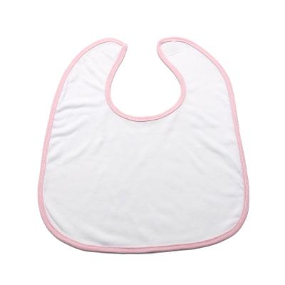 China Sustainable Comfortable Custom Printing Logo Sublimation Bibs Polyester Cotton Blank Baby for sale