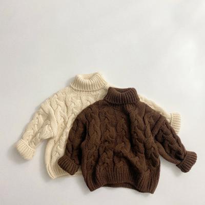 China 2021 Winter Turtle Neck Chunky Knit Sweaters Children's Breathable Sweaters for sale